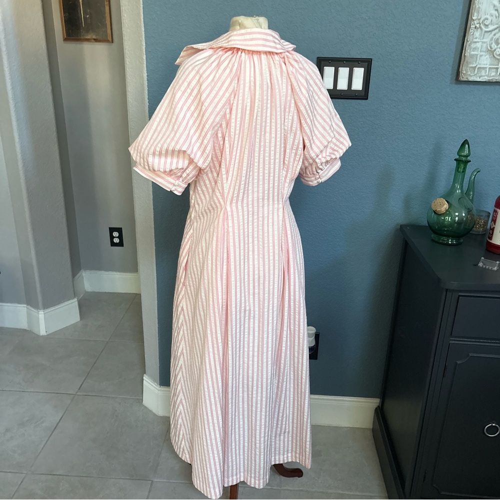 English Factory Pink and White Striped Maxi Dress - Picture 6 of 7